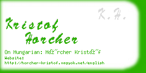 kristof horcher business card